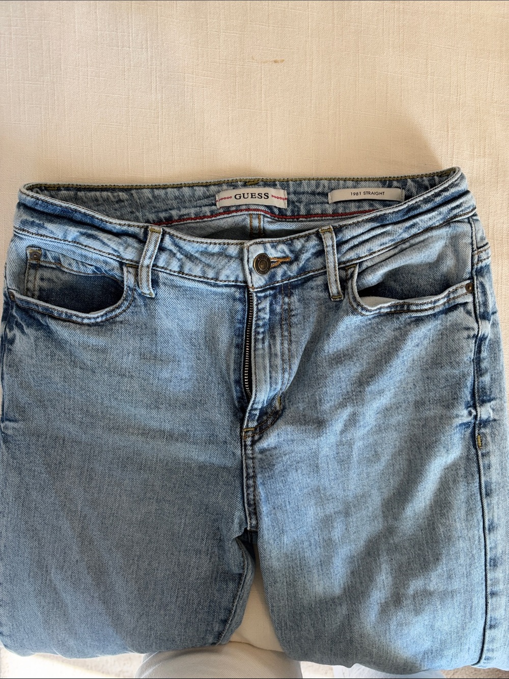 GUESS VINTAGE 1981 Women's Light Blue Straight Jeans